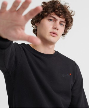 Superdry Orange Label Crew Neck Férfi Ugró Fekete | YDEBR7658